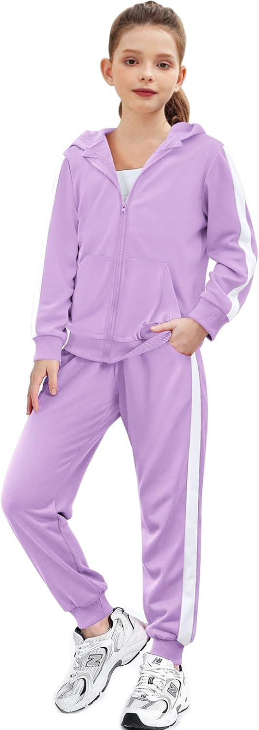 Zaclotre Girls 2 Piece Outfits Jogger Set for Activewear