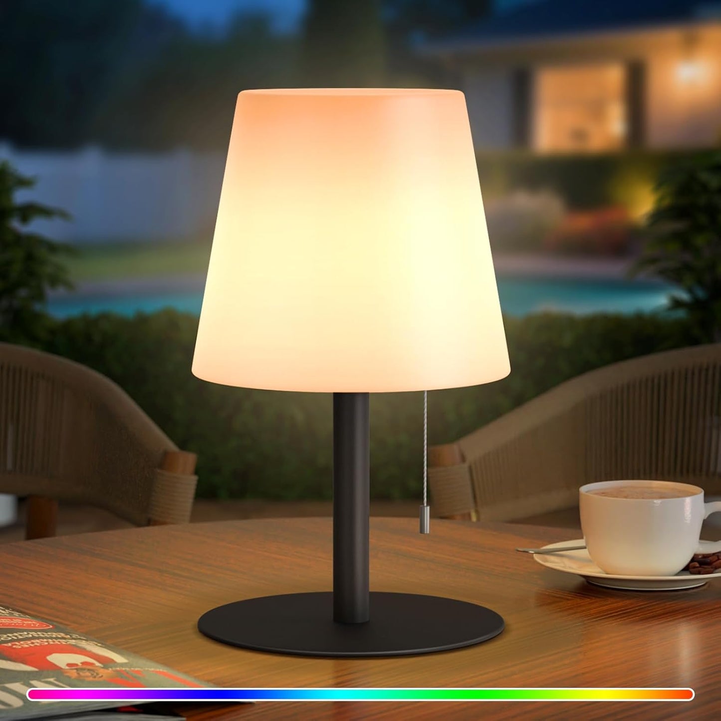 uuffoo Shower Lamp Rechargeable Outdoor Table Lamp for All