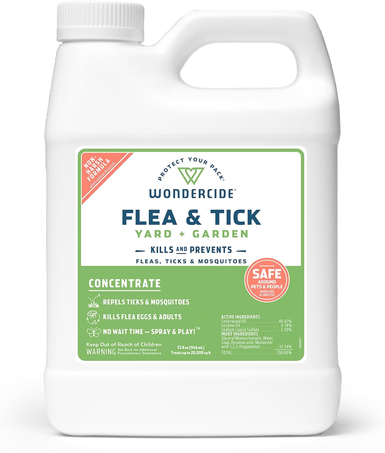 Natural Flea and Tick Spray Concentrate for Yard and Garden