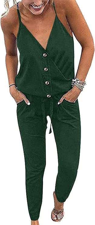 PRETTYGARDEN Women's Summer Casual Jumpsuits with Pockets
