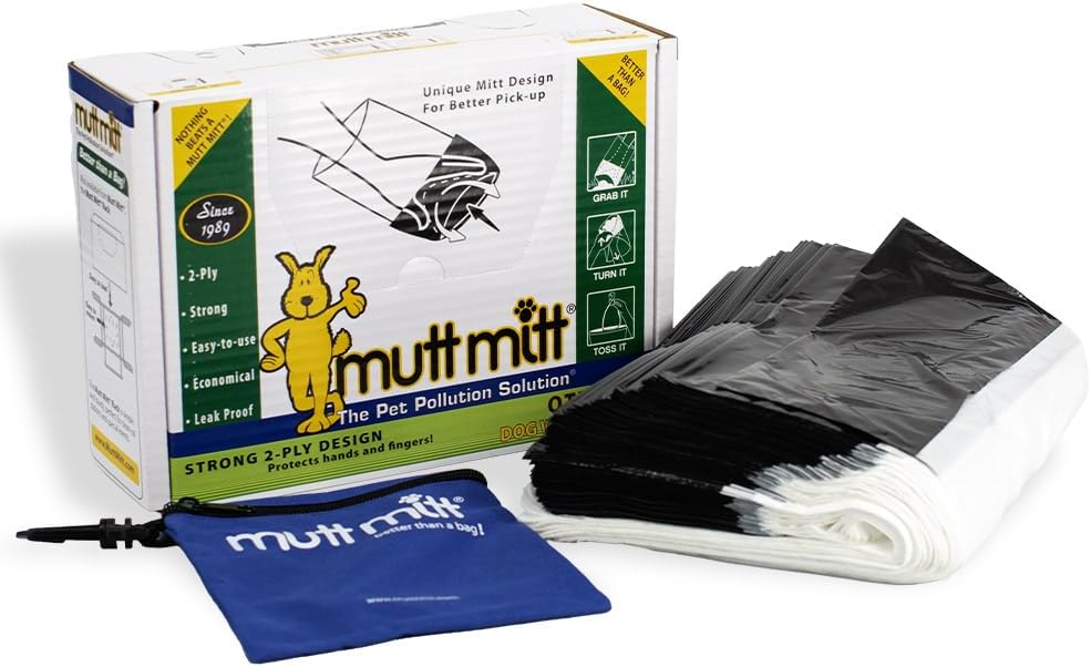 Mutt Mitt 2-Ply Dog Waste Pick-Up Bags for Easy Clean-Up