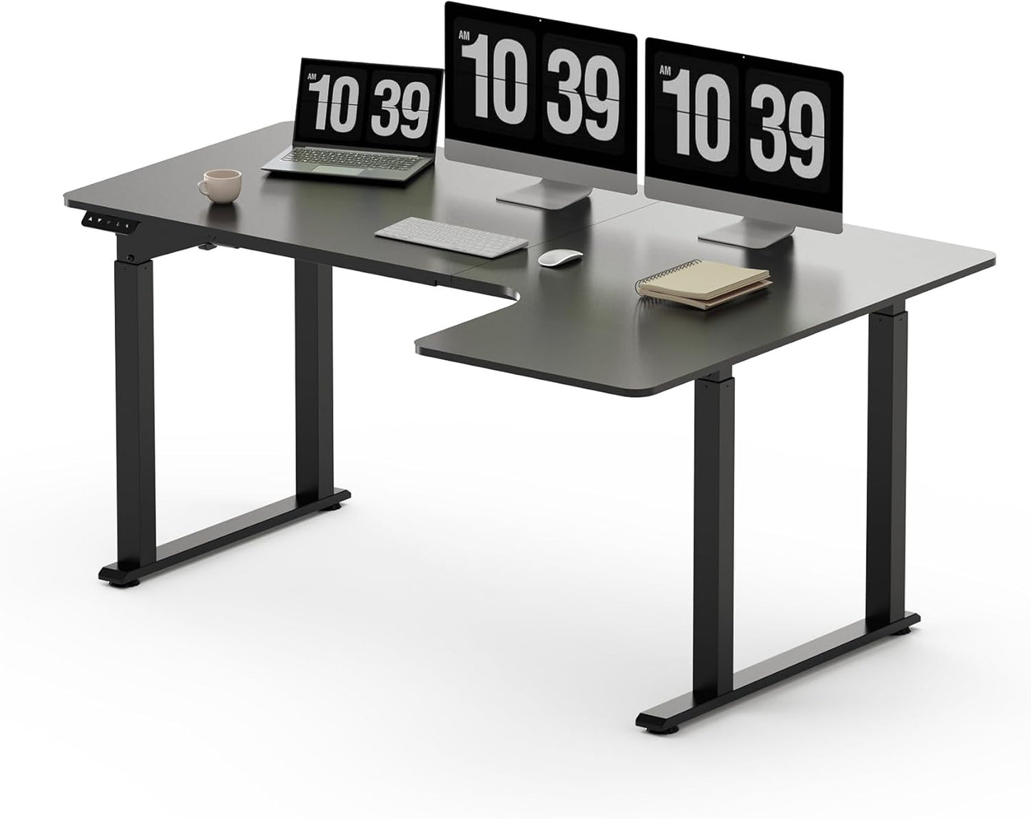 Electric Height Adjustable L-Shaped Desk