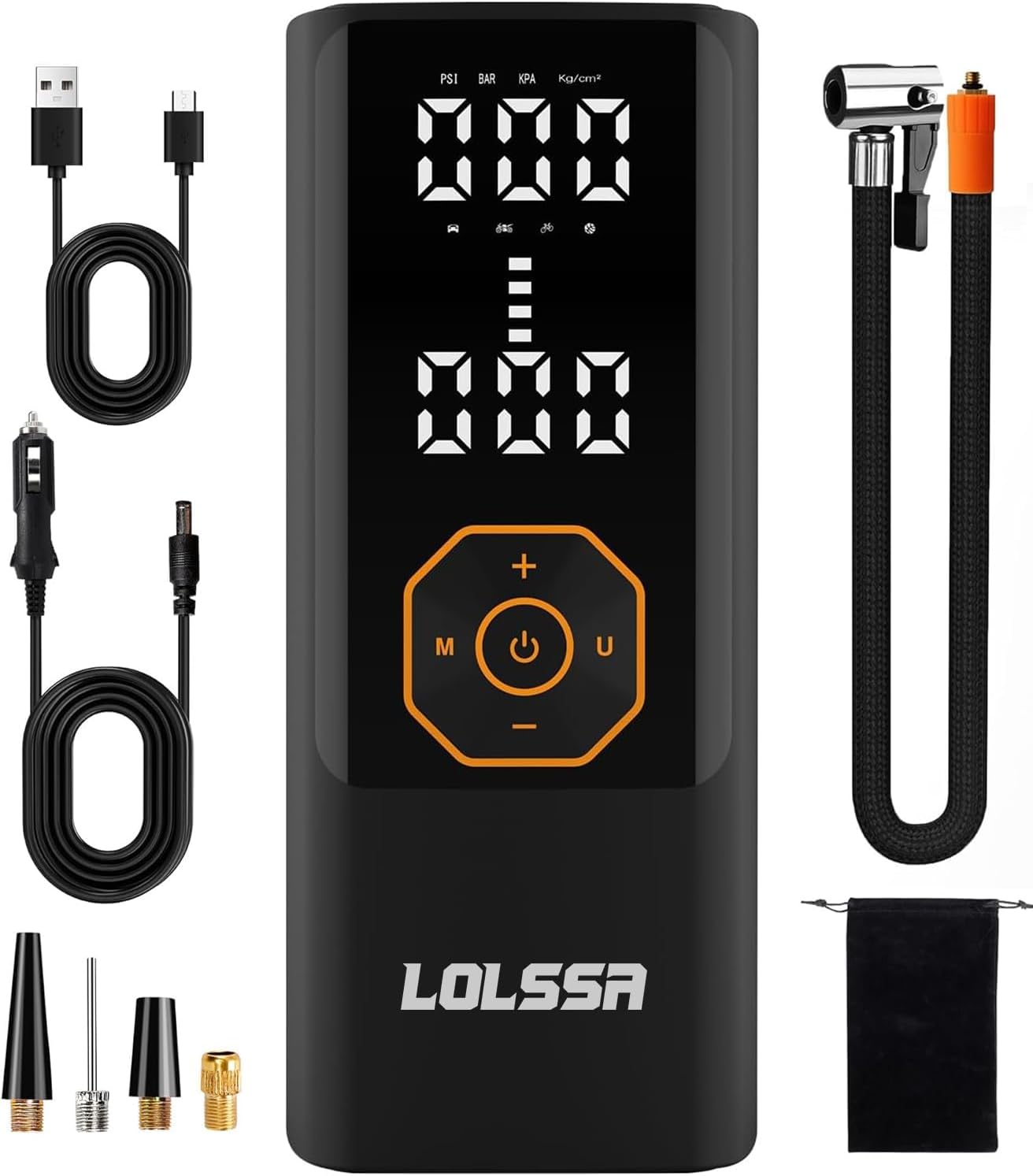 Portable Tire Inflator Air Compressor for Car and Bike Use