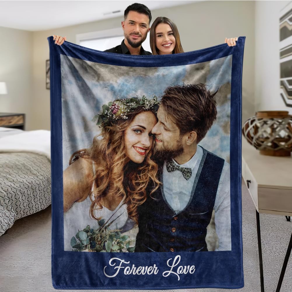 Custom Blankets with Pictures for Couples Gifts and More