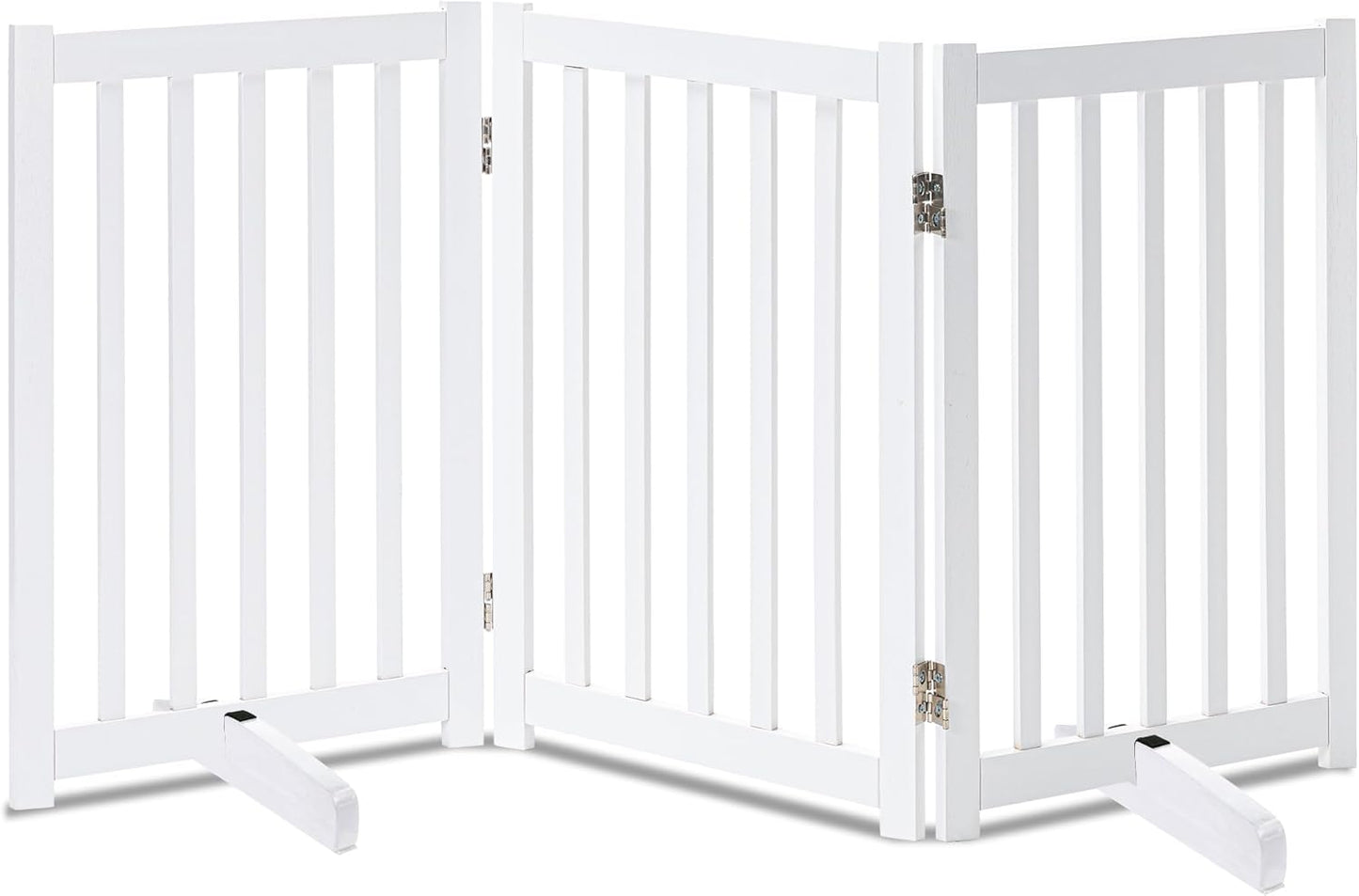 LZRS Solid Hardwood Freestanding Pet Gate for Indoor Use