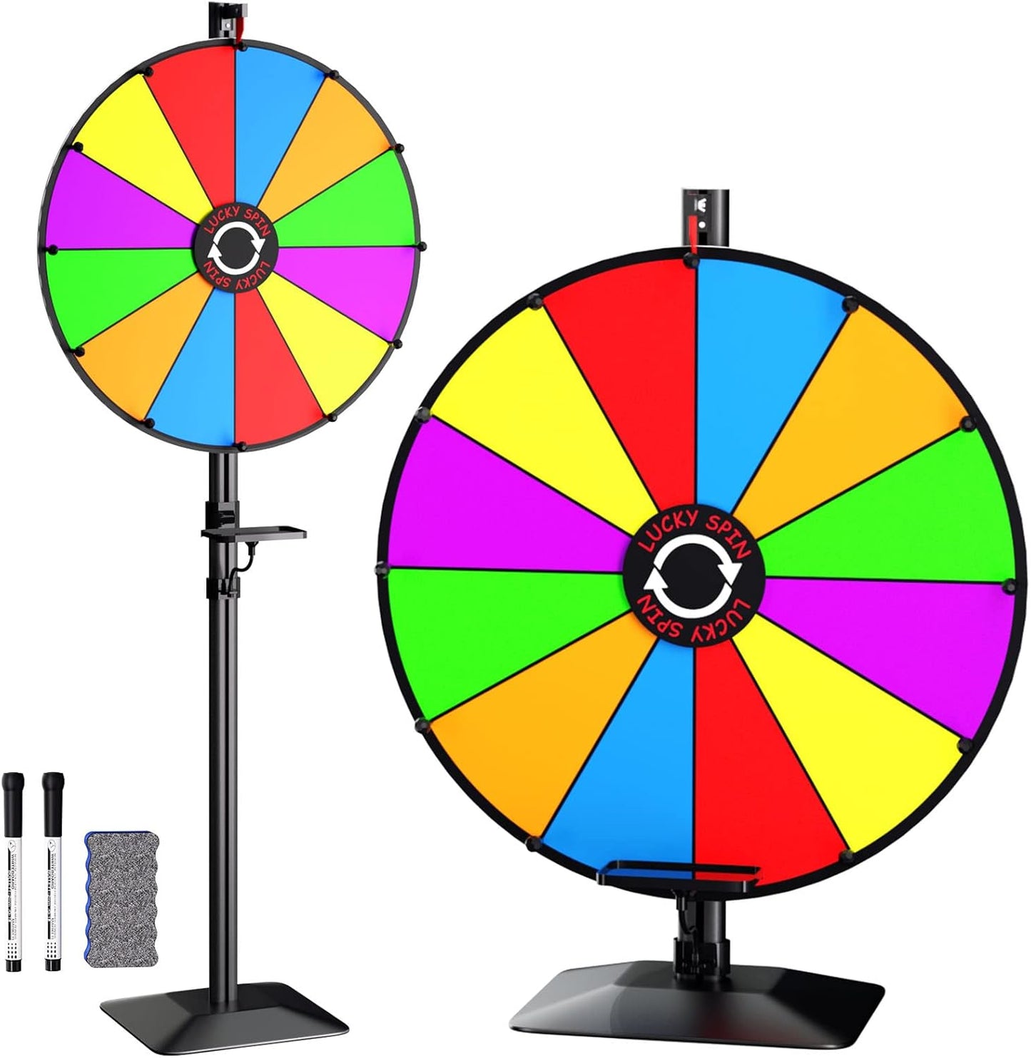 24 Prize Wheel for Fun Games - Tabletop or Floor Stand Use