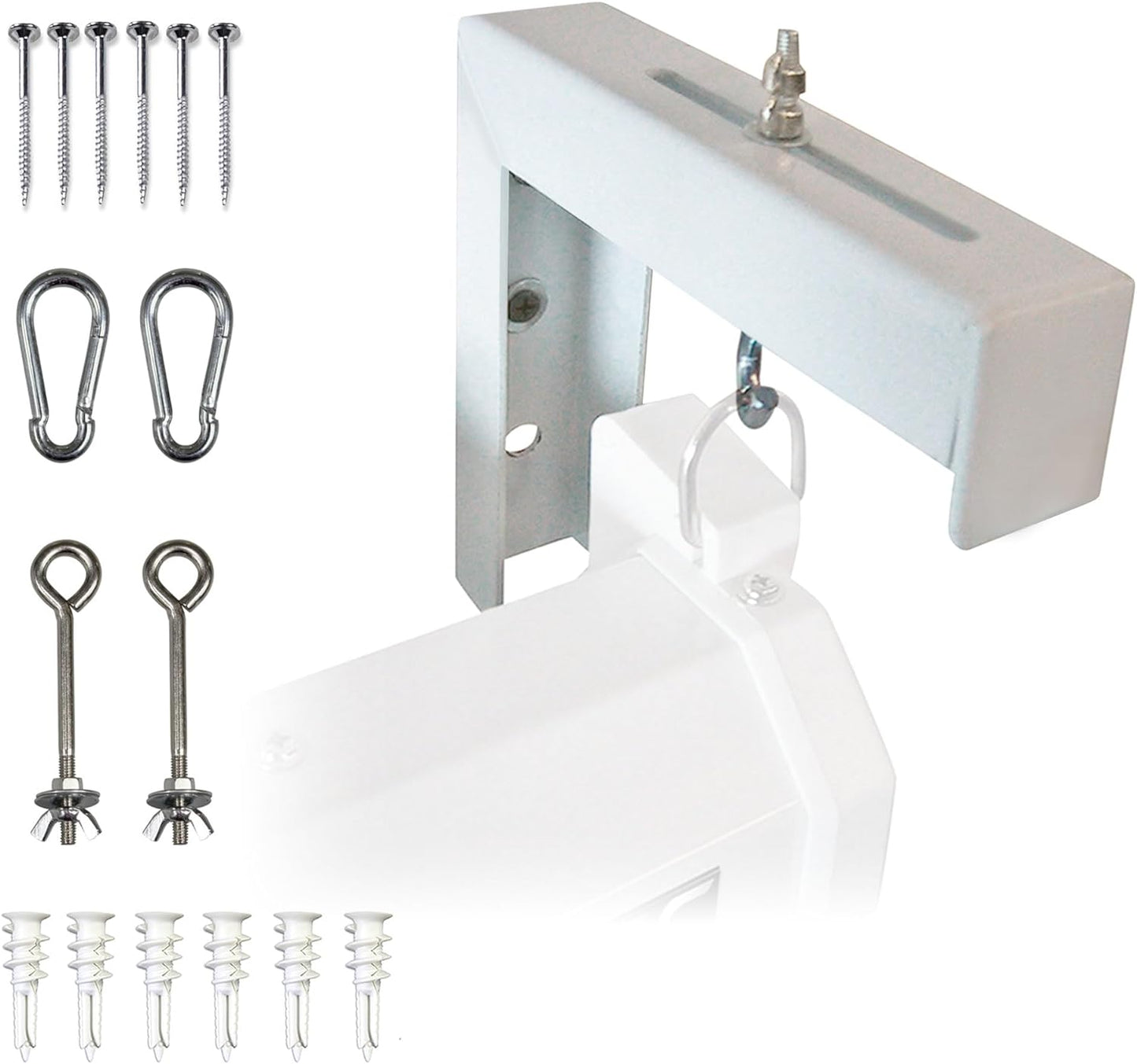 Elite Screens 6 White Projector Screen L-Brackets - Secure Mounting Solution