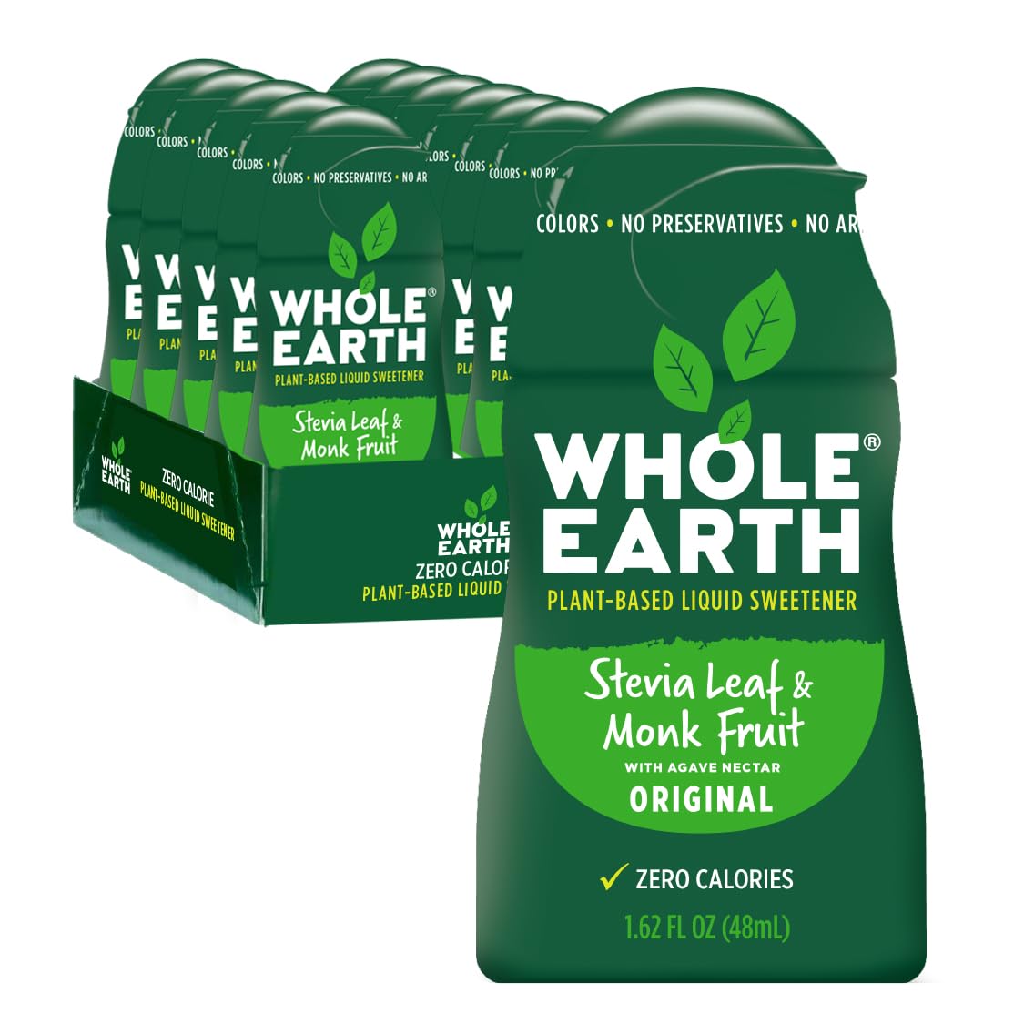 Whole Earth Stevia & Monk Fruit Liquid Sweetener for Healthy Living