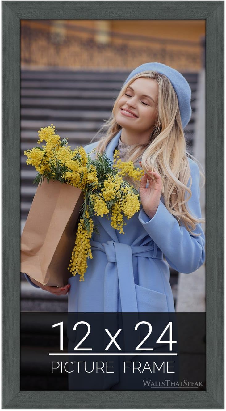 Slate Gray Picture Frame for Puzzles, Photos, and Artwork