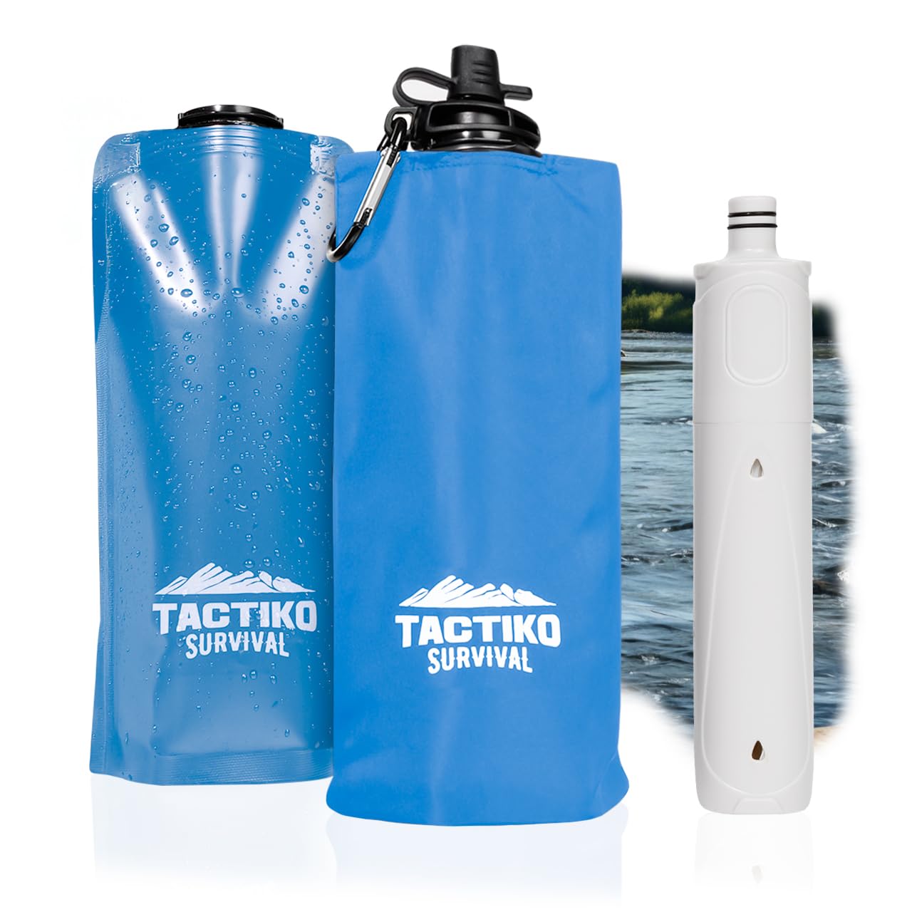 Filtered Water Bottle for Survival - Pure Water Anywhere!