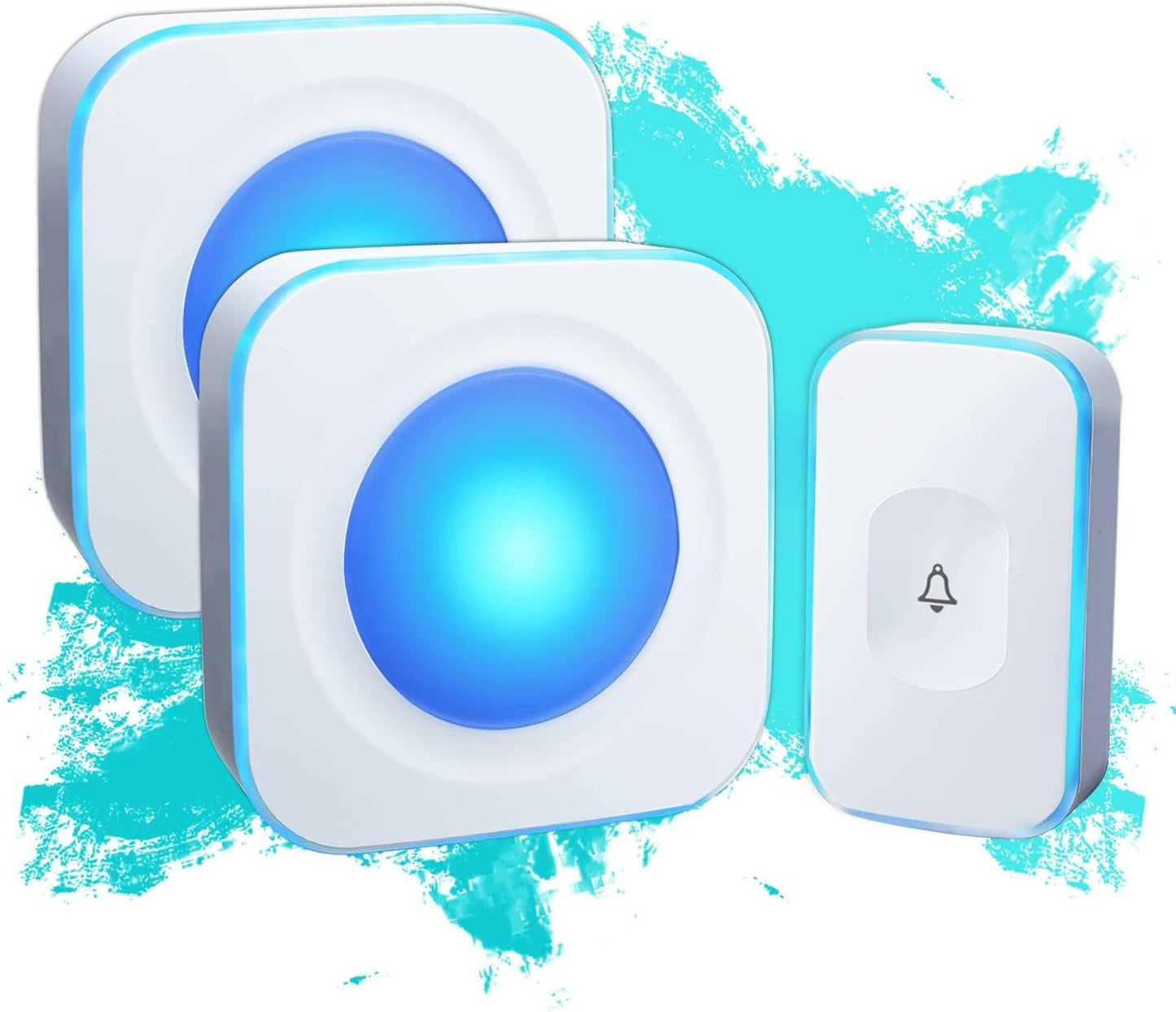 Long Range Wireless Doorbell 1200ft - 36 Melodies, Waterproof, LED Light