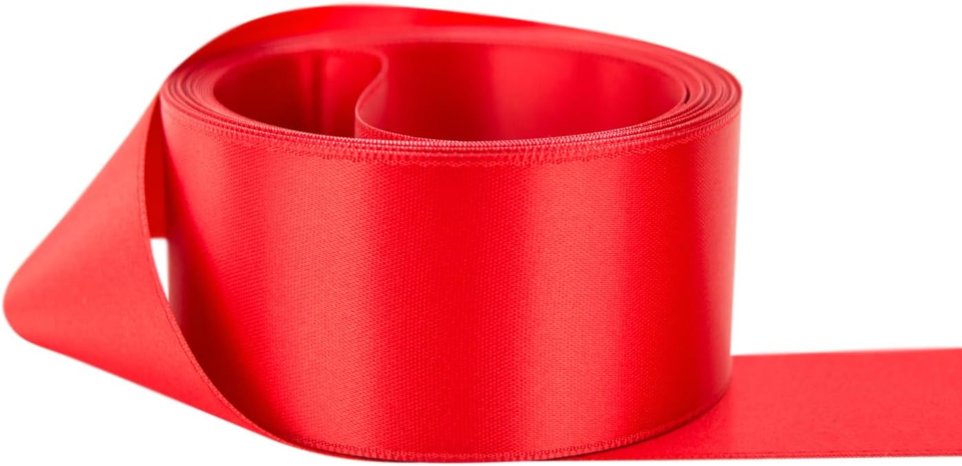 Ribbon Bazaar Double Faced Satin Ribbon for Gift Wrapping & Crafts