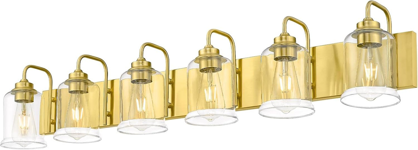 44 Inch Brushed Gold Bathroom Light Fixtures for Modern Homes