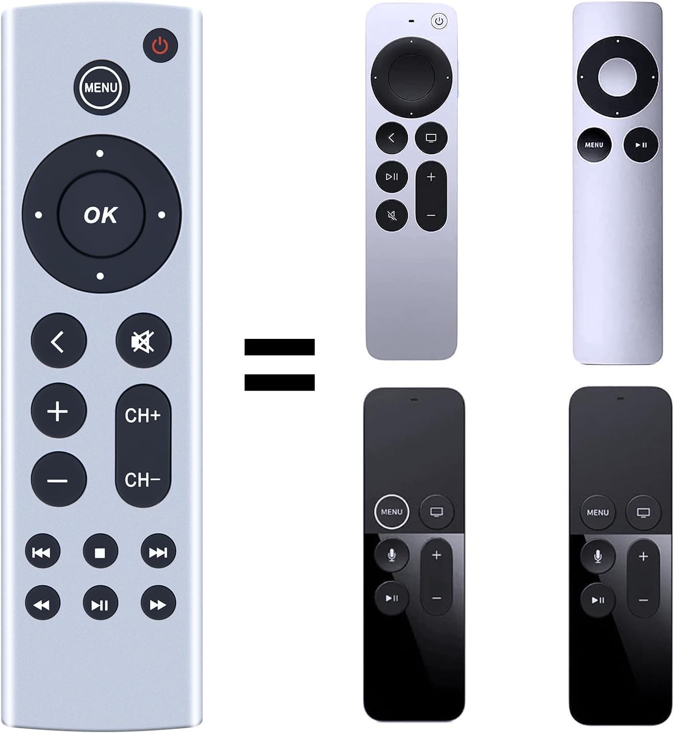 PZL Universal Remote Control for Apple TV - Compatible with Multiple Models