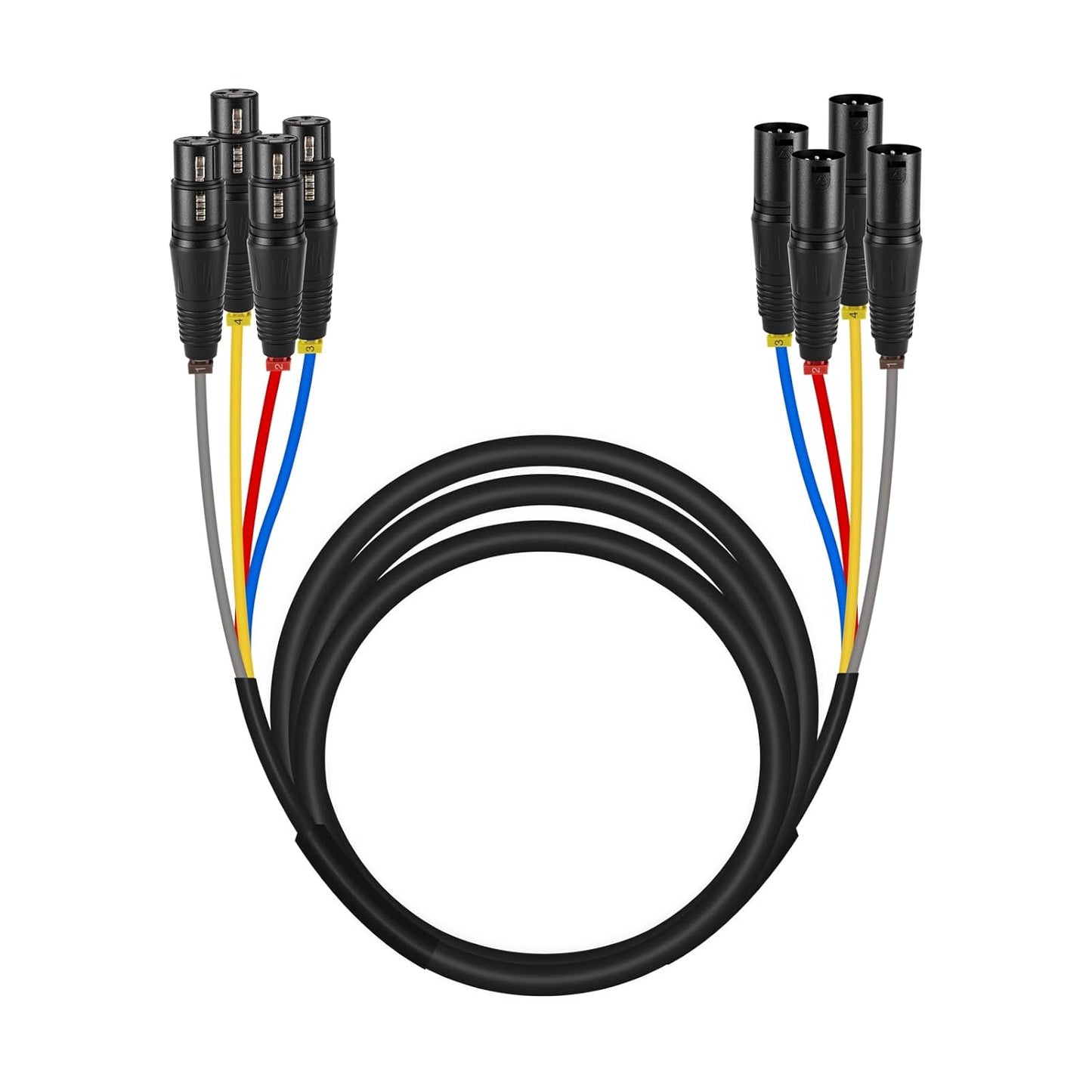 Phenyx Pro 4-Channel XLR Snake Cable for DJs and Musicians