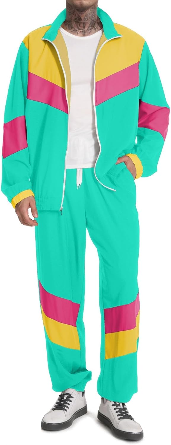 80s and 90s Tracksuit Costumes for Men - Retro Hip Hop Set