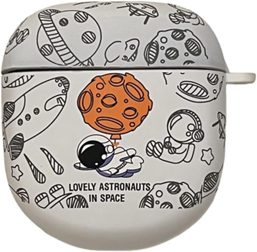 Cute Astronaut Earbuds Case with Hook - AOLABOKY