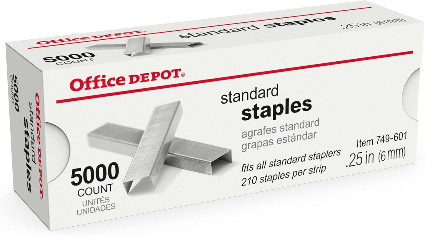 Office Depot 1/4in. Staples - Box Of 5,000