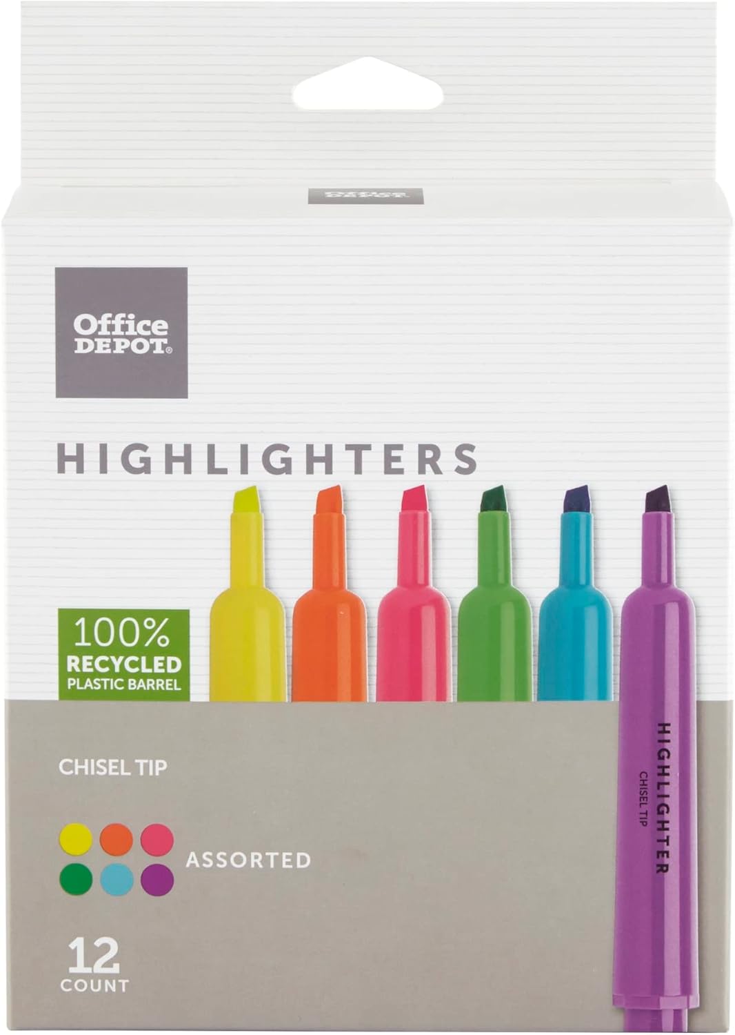 Vibrant 12 Pack Highlighters by Office Depot
