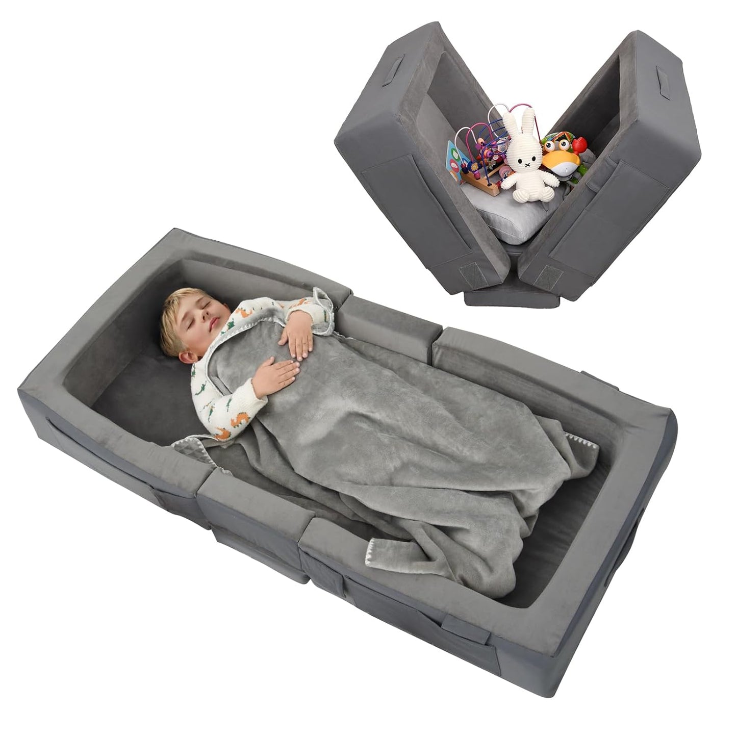 ENITYA Toddler Travel Bed - Portable Kids Cot for Sleeping