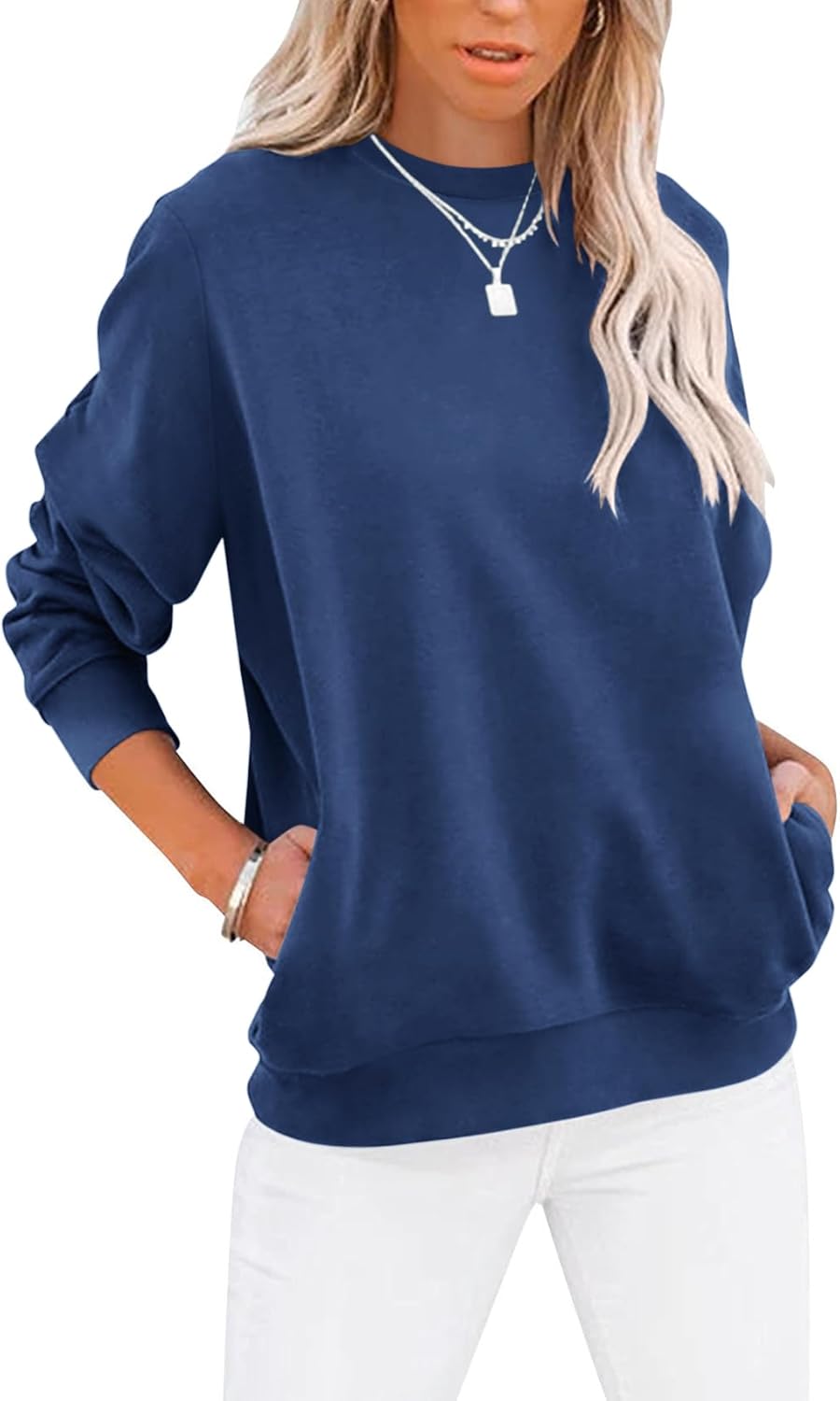 TICTICMIMI Women's Cute Color Block Sweatshirt