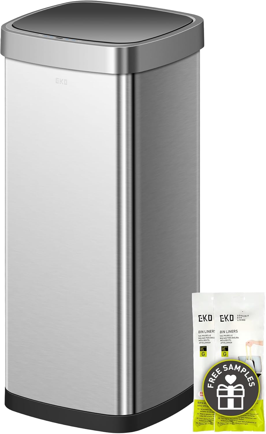EKO EcoSmart Tall Kitchen Trash Can with Touchless Sensor