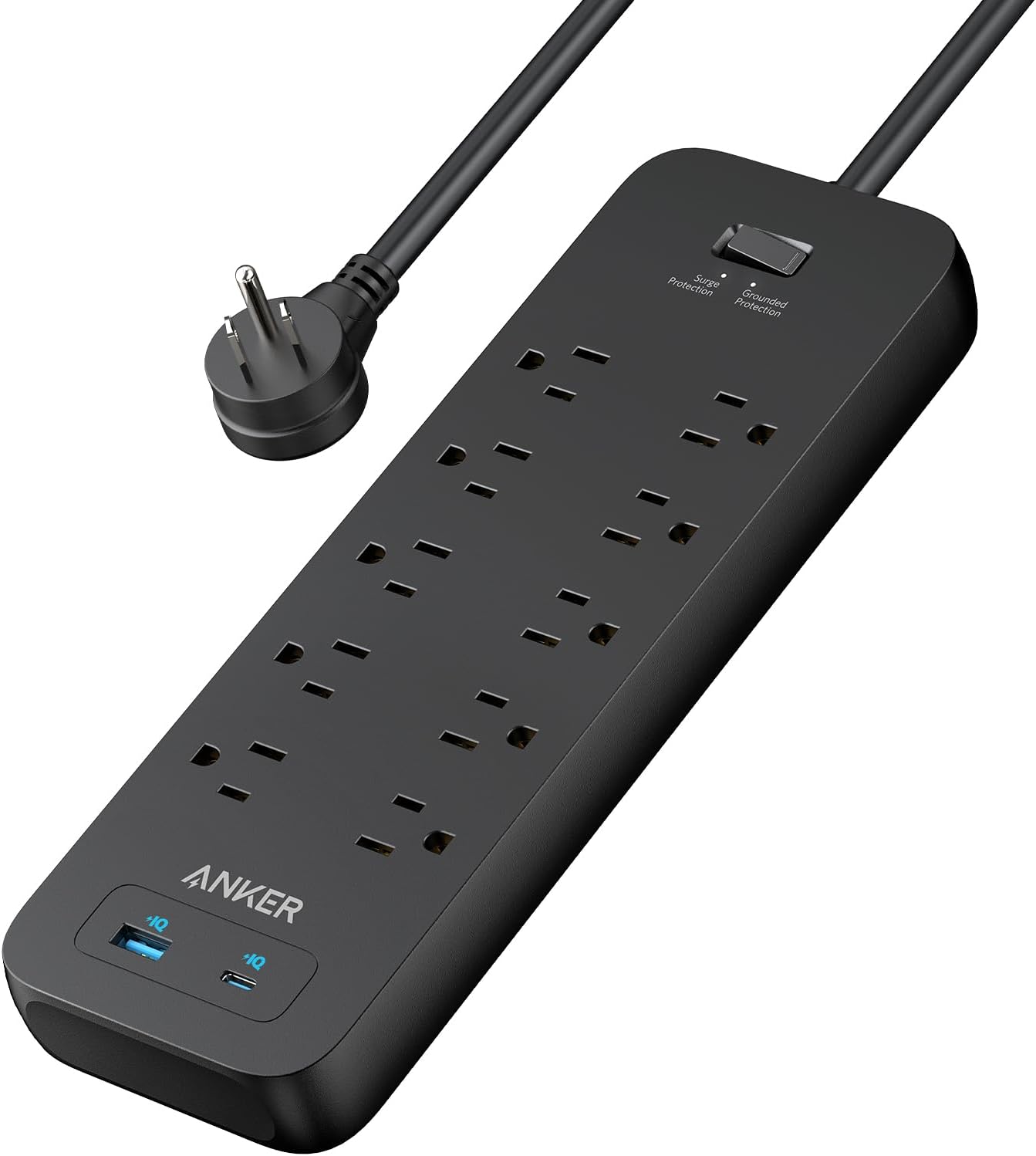 Anker Power Strip with 10 Outlets & USB - Surge Protector