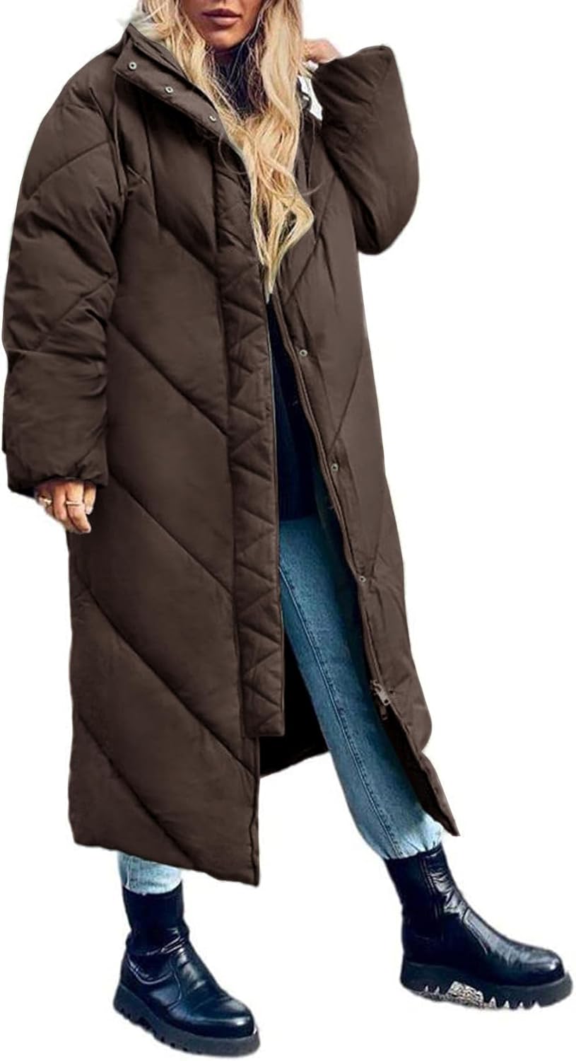 Flygo Womens Long Puffer Coat for Ultimate Winter Warmth