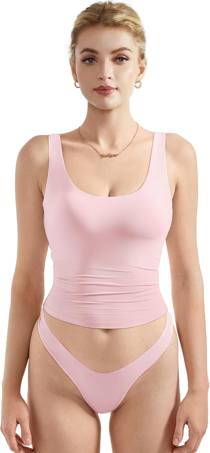 SUUKSESS Women Scoop Neck Tank Top for Summer Outings