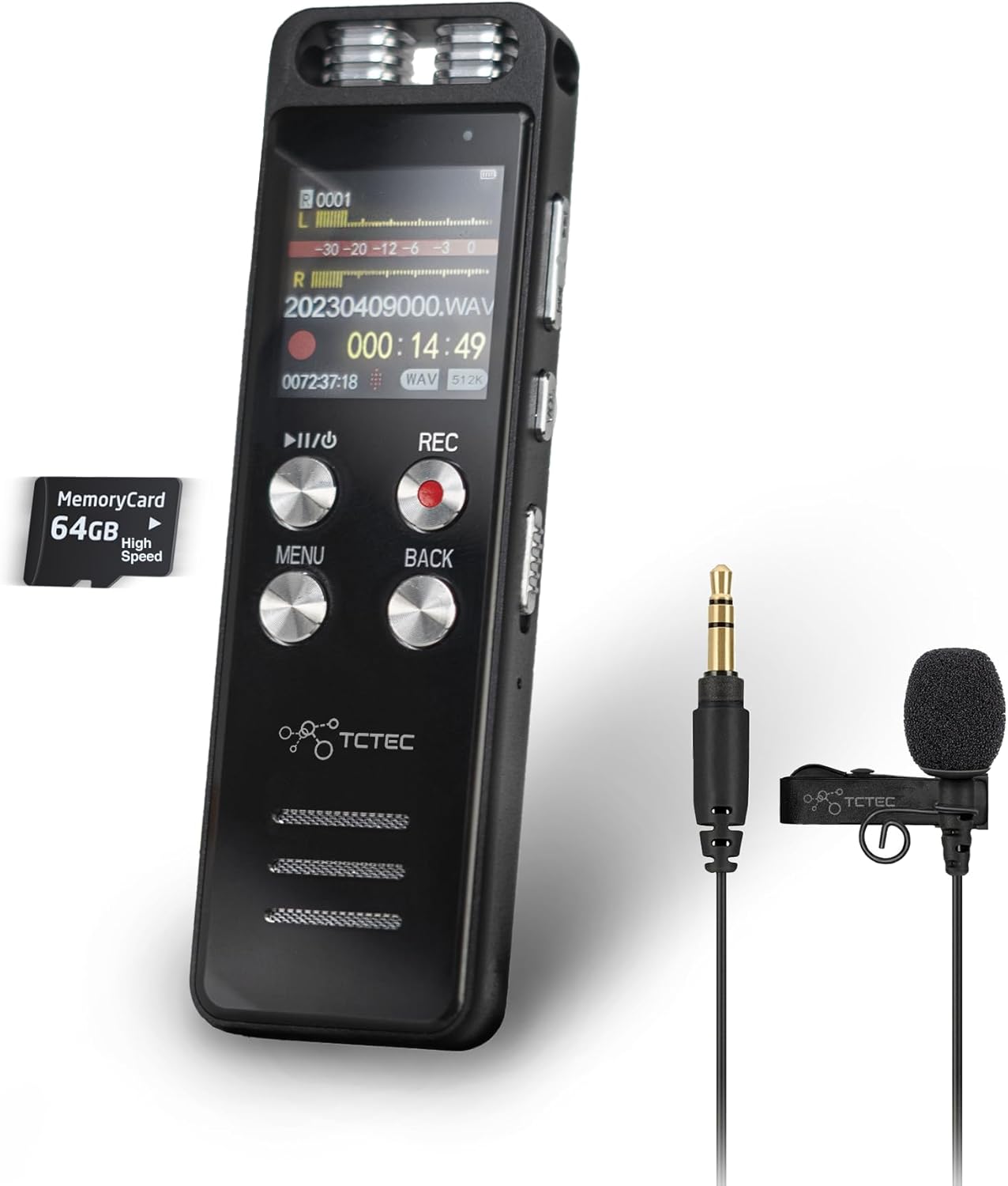 96GB Digital Voice Recorder with 7000 Hours Recording Capacity