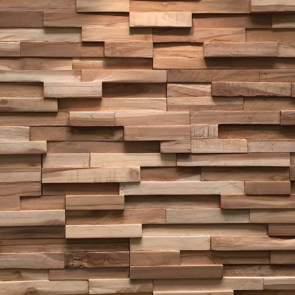 3D Wall Panels Reclaimed Modern Asian Teak Wood for Home Decor