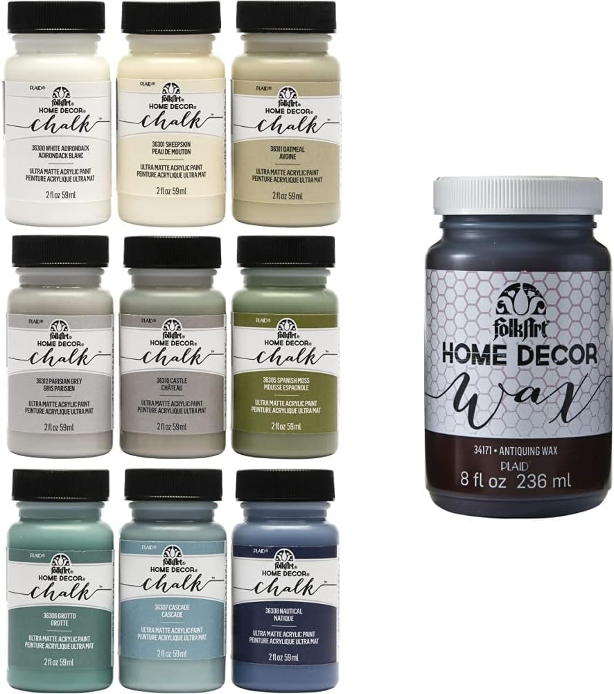 FolkArt Home Decor Ultra Matte Chalk Finish Acrylic Paint Set