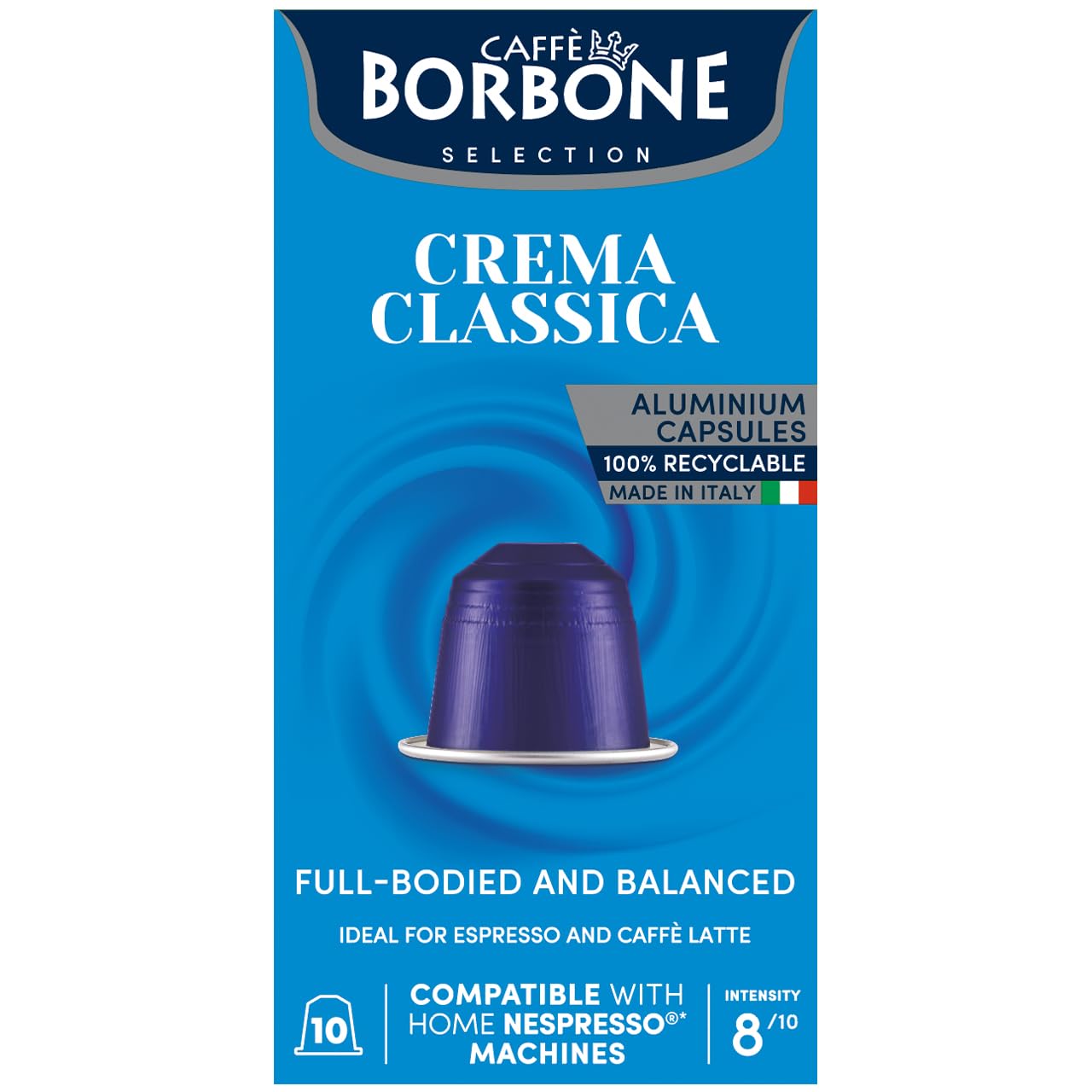 Caffe Borbone Aluminum Coffee Pods for Nespresso Machines - 100 Count