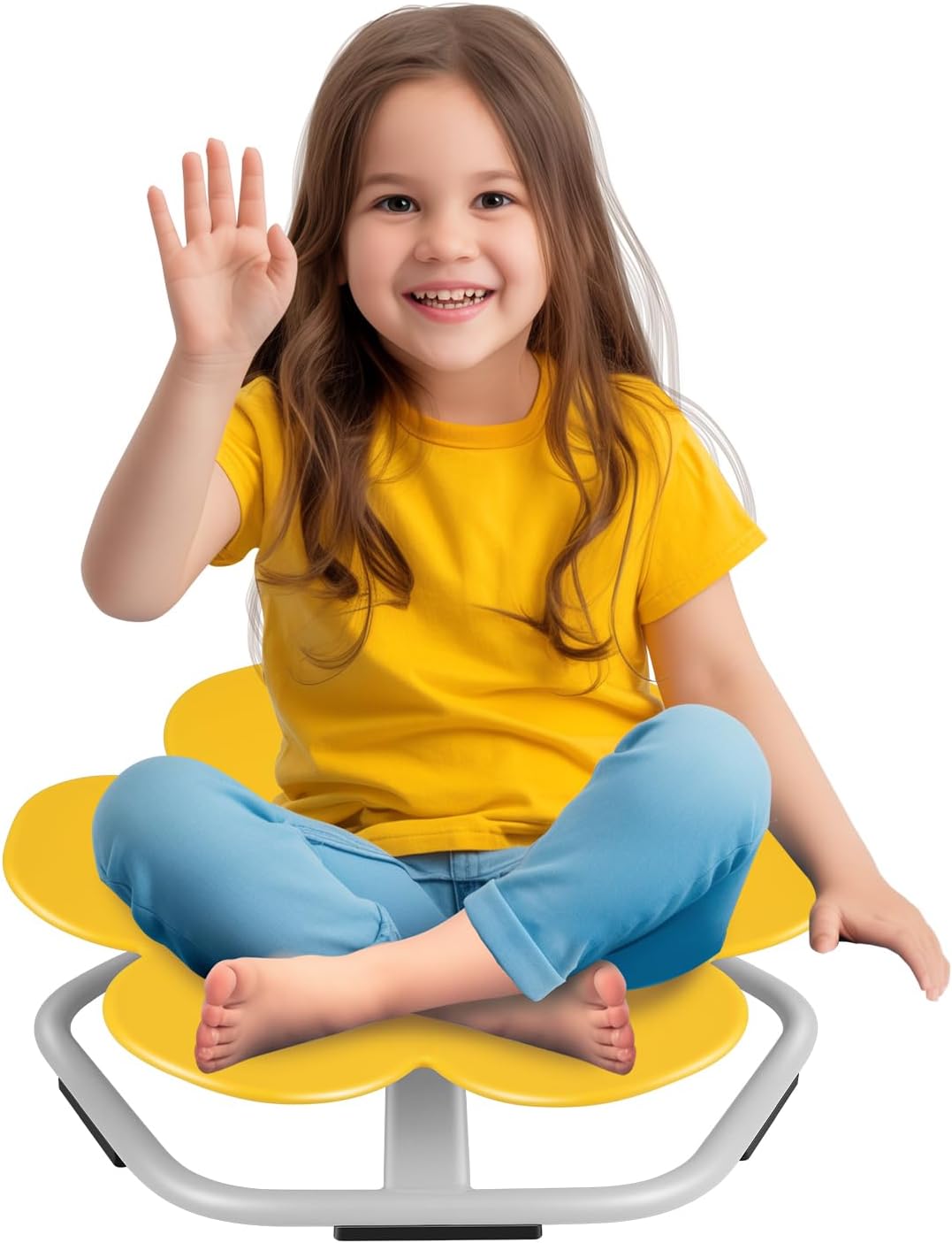Yellow Swivel Sensory Chair for Autism Kids - Balance & Relief
