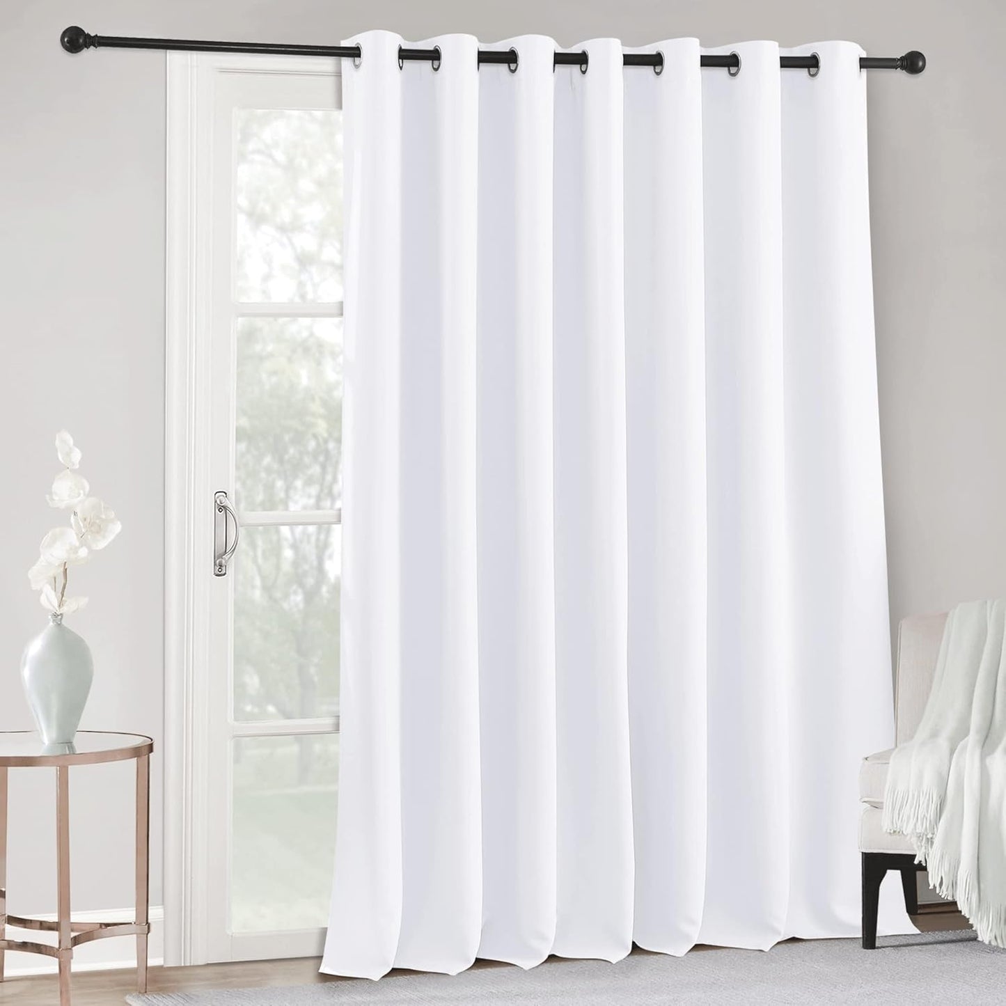 RYB HOME White Room Darkening Curtains for Privacy & Insulation