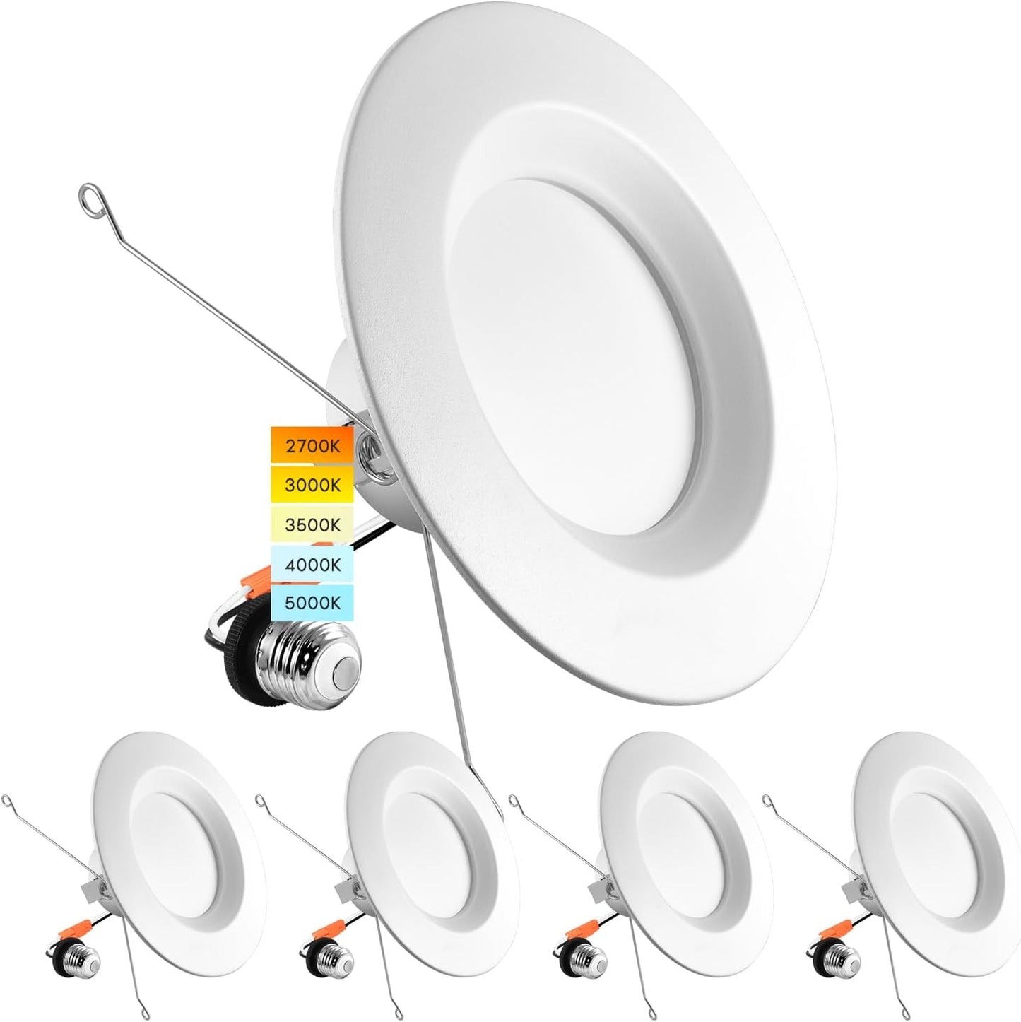 LUXRITE 5/6 Inch LED Recessed Retrofit Downlight for Home