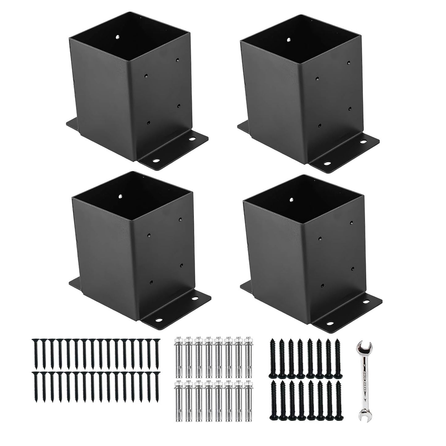 4x4 Post Base Brackets for Decks and Fences - Heavy Duty Steel