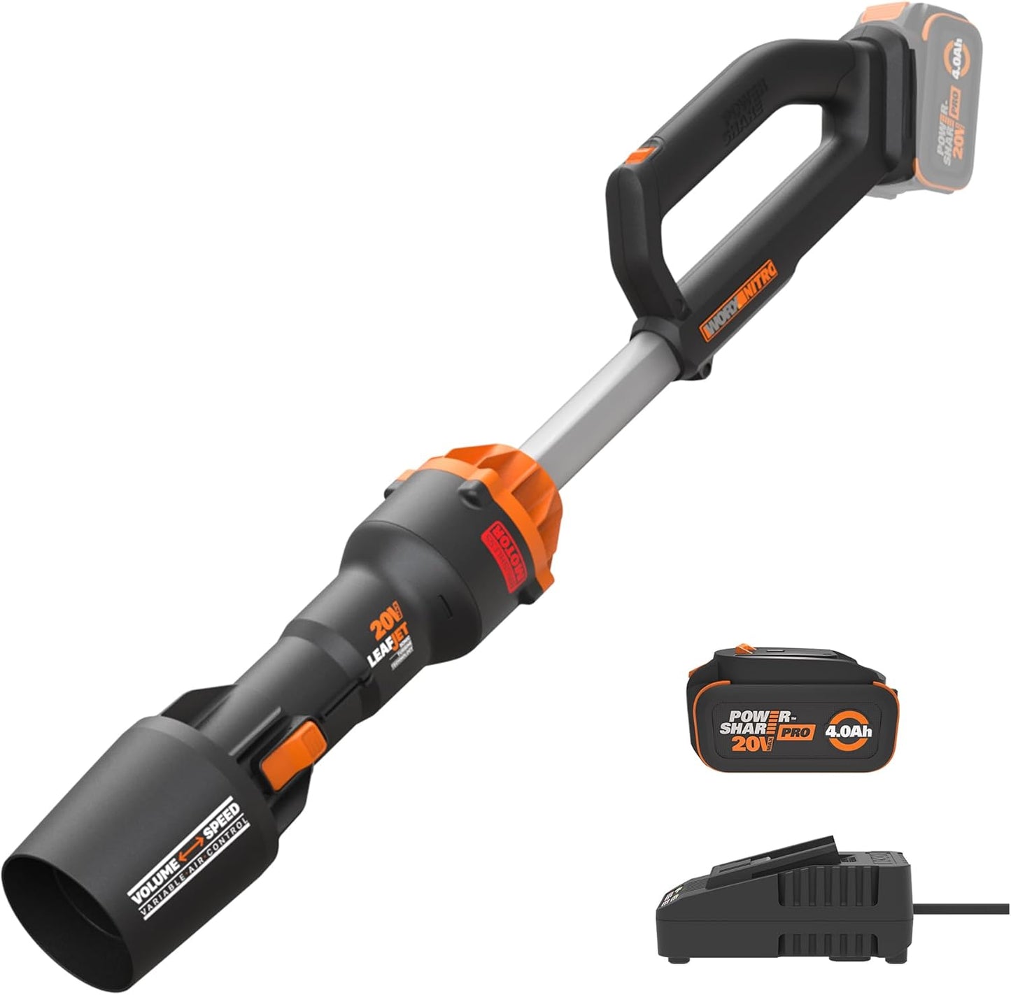 WORX Nitro WG543 Cordless Leaf Blower with 410CFM Power