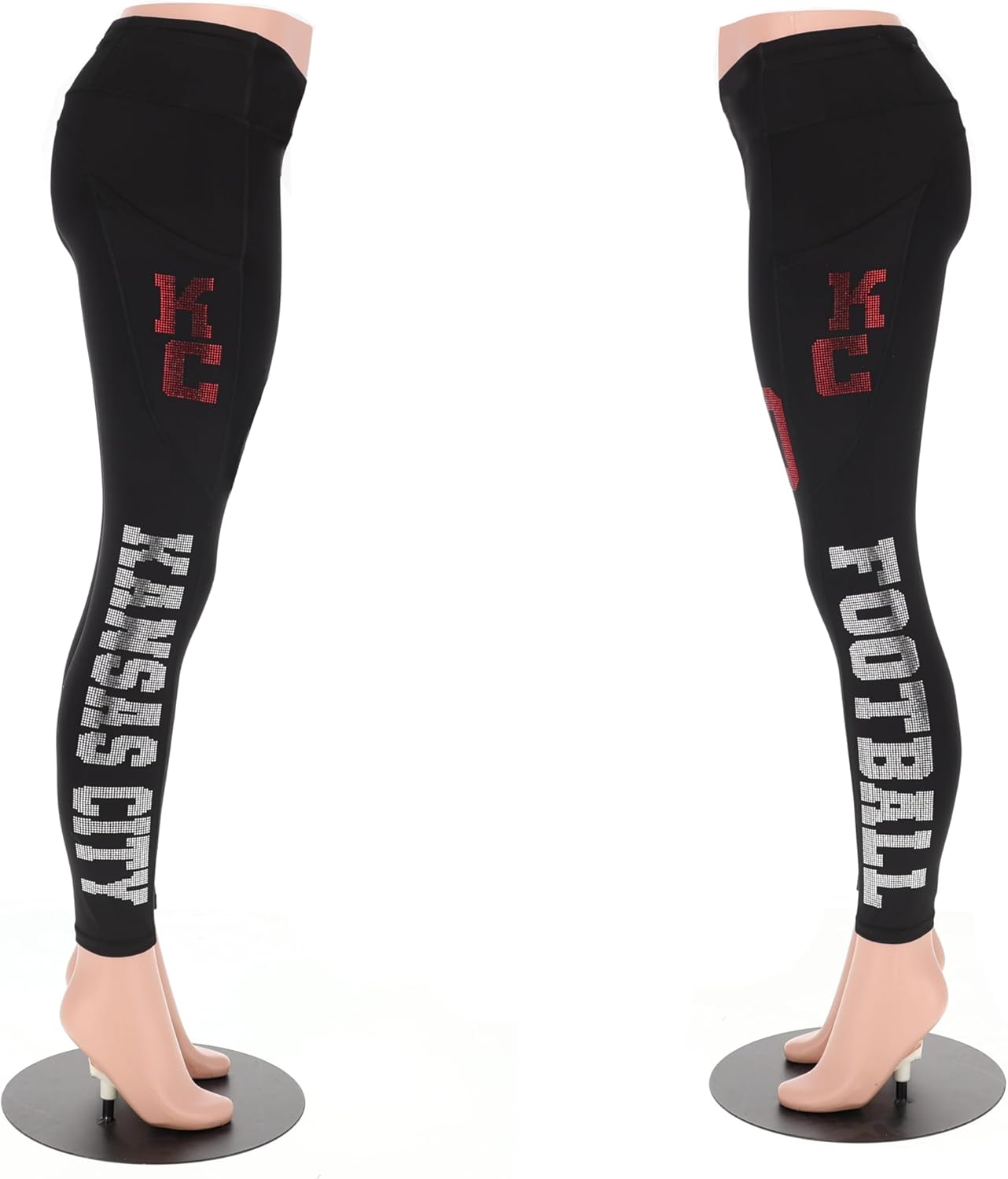 Retro Kansas City High Waisted Rhinestone Women's Leggings