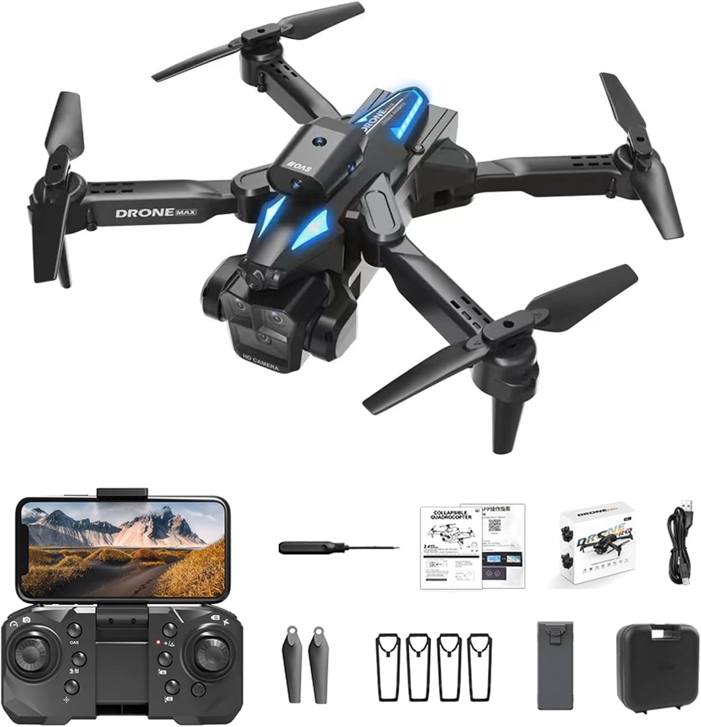 TIMEONIA Mini Drone: HD Dual Cameras, Obstacle Avoidance, 360 Flips - Perfect for Beginners!