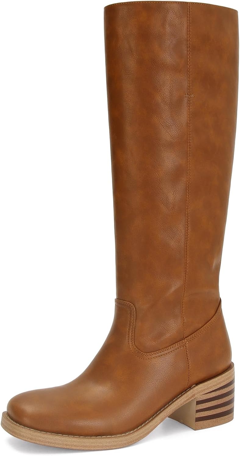 DOEYG Women's Banana Knee High Boots for Fashionable Comfort