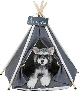 ANPPEX Dog Teepee: Cozy Cat Tent with Thick Cushion