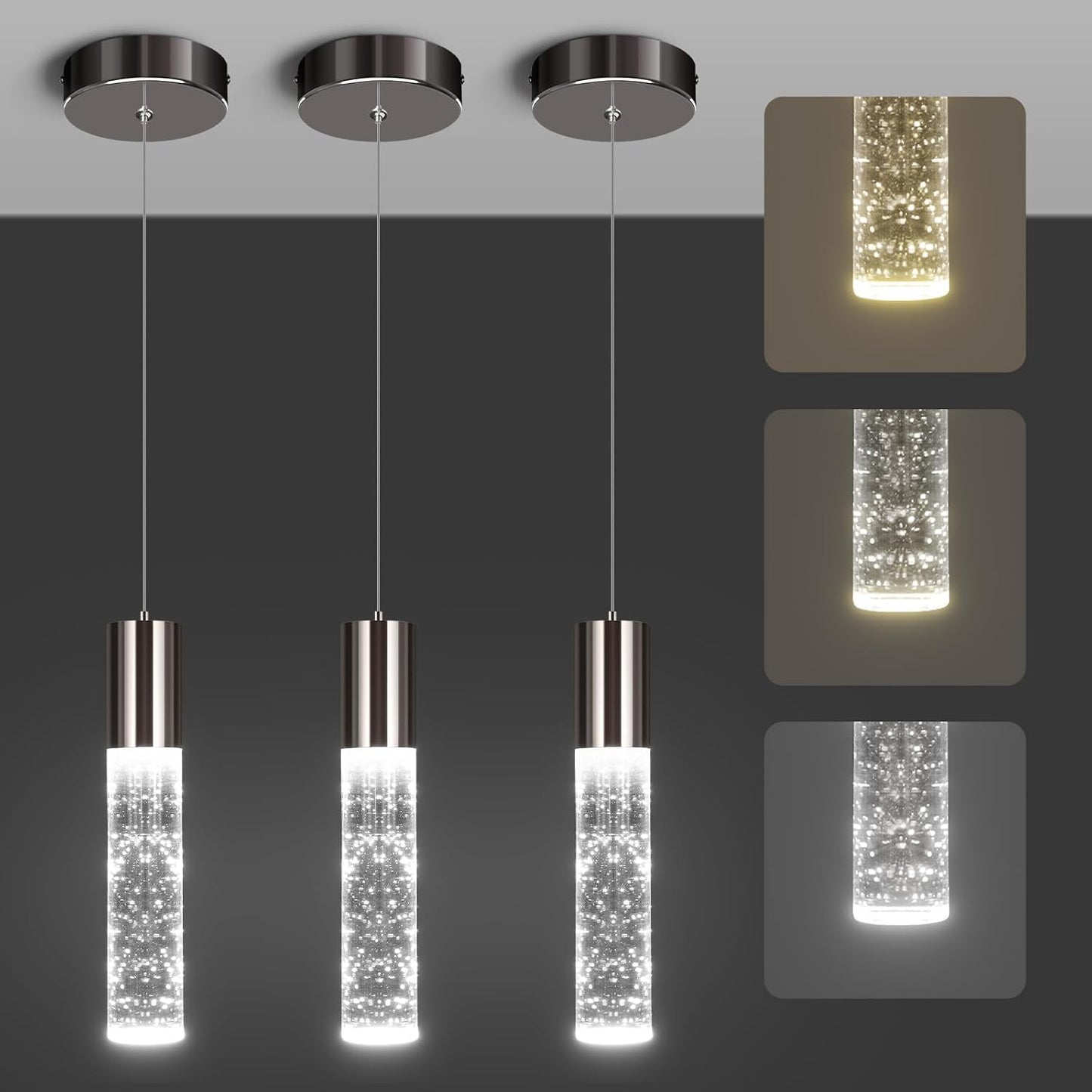 OKELI Modern Pendant Lights for Kitchen Island and Bar Use