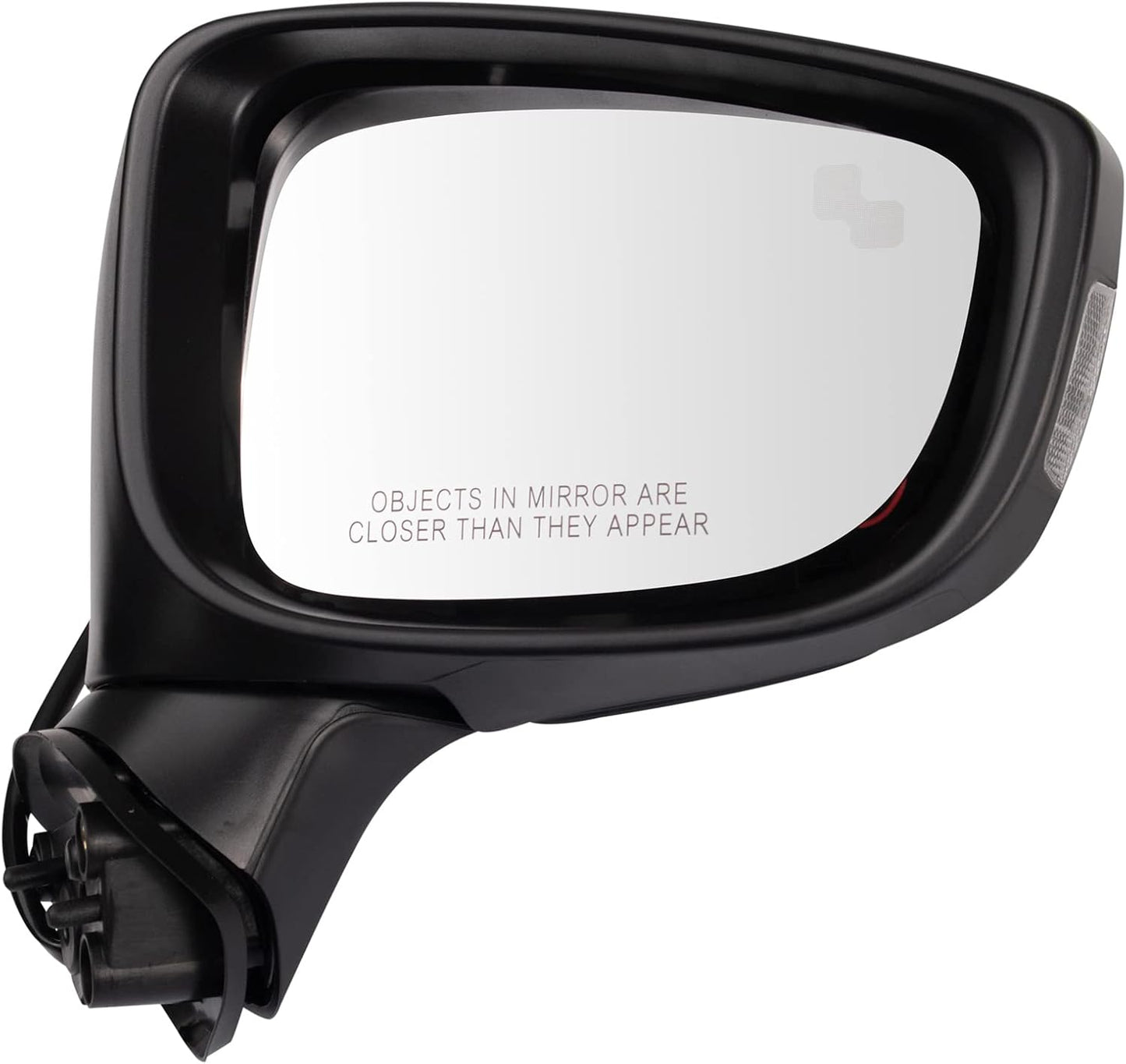 TRQ Passenger Side Mirror with Turn Signal for Mazda 3 2014-2016