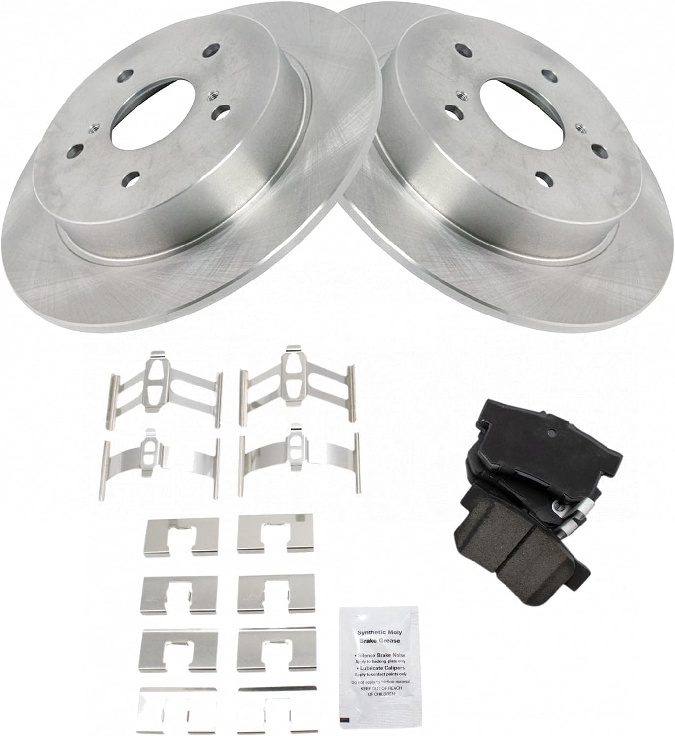 TRQ Rear Brake Pad & Rotor Kit for 2007-2013 Suzuki SX4