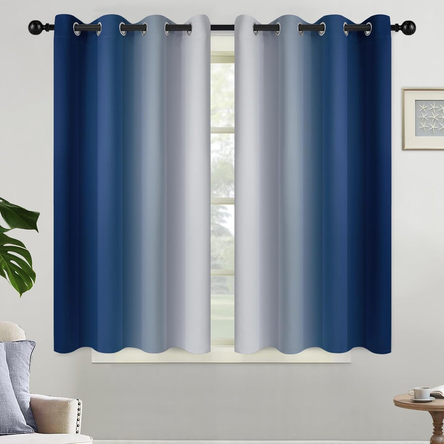 Yakamok Room Darkening Ombre Curtains for Elegant Bedrooms