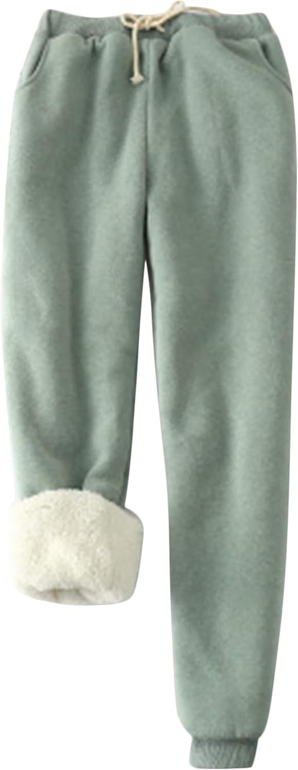 Yeokou Womens Sherpa Lined Sweatpants for Ultimate Warmth