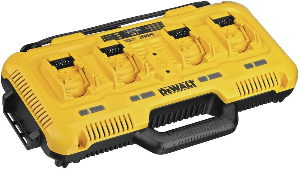 DEWALT 20V MAX 4-Port Rapid Charger - Black/Yellow
