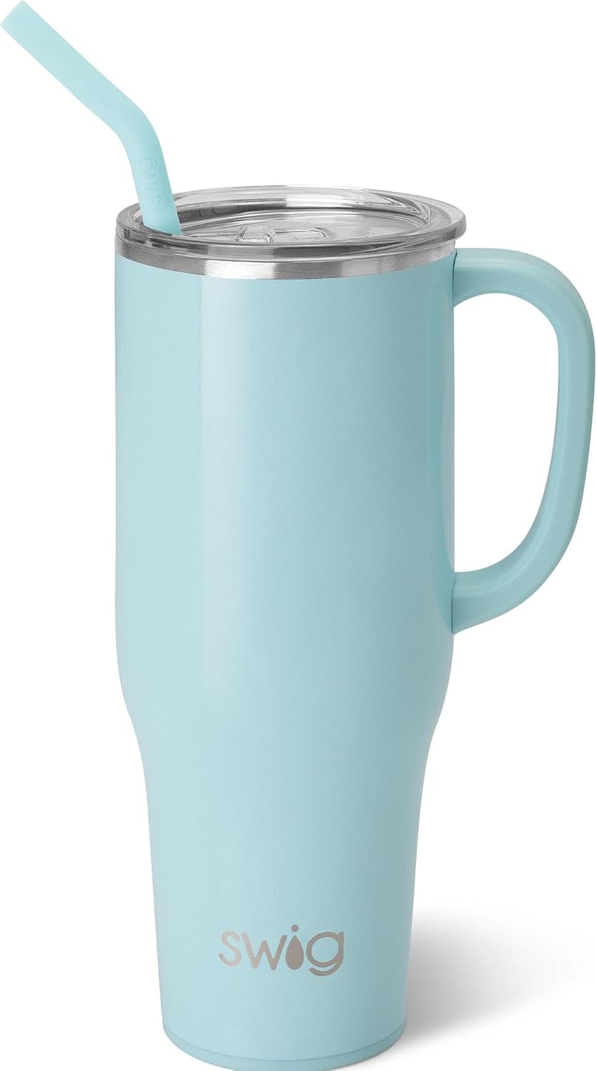 Swig Life 40oz Mega Mug: Insulated Tumbler with Handle & Straw
