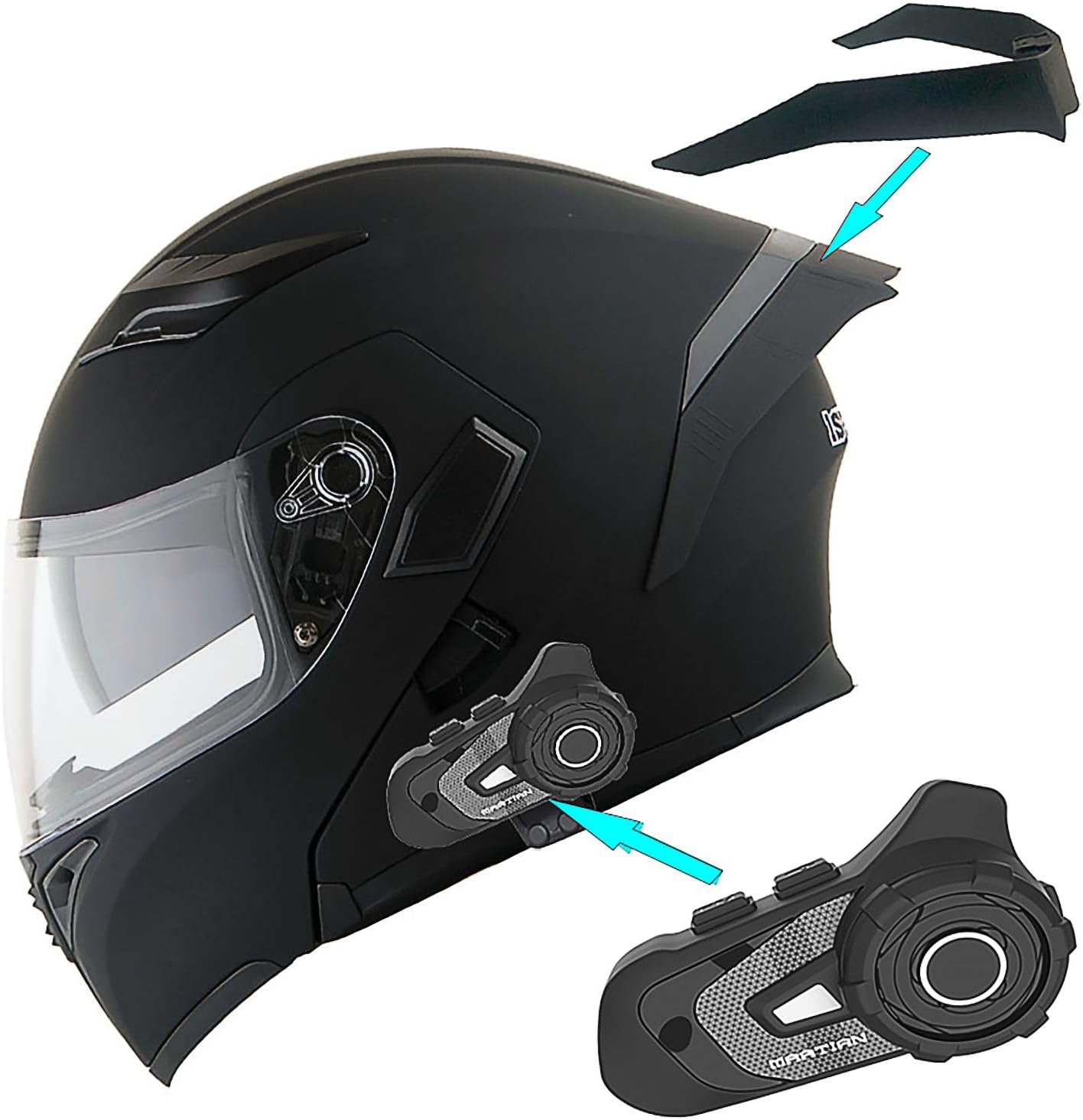 1Storm Motorcycle Helmet: Dual Visor Sun Shield